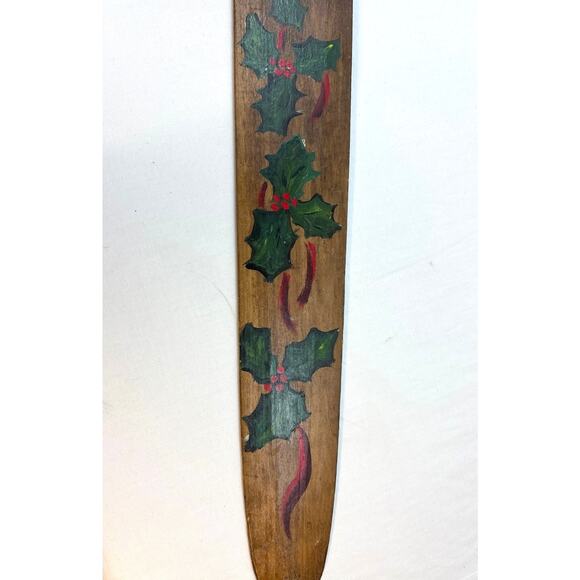 Hand-painted Wooden Holiday repurposed Pelt Hide Stretcher Retro Kitschy Decor - Picture 4 of 10